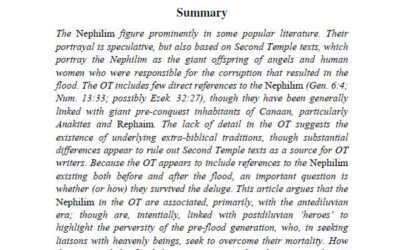 “The Nephilim: A Tall Story?” A Critical Analysis by Robin Routledge