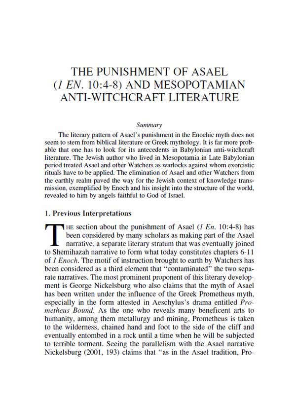 The Punishment of Asael